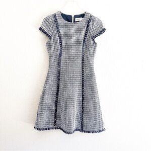 ELIZA J Tweed Fit and Flare Dress Size 2